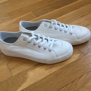 Muji low top white “converse” sneakers never worn